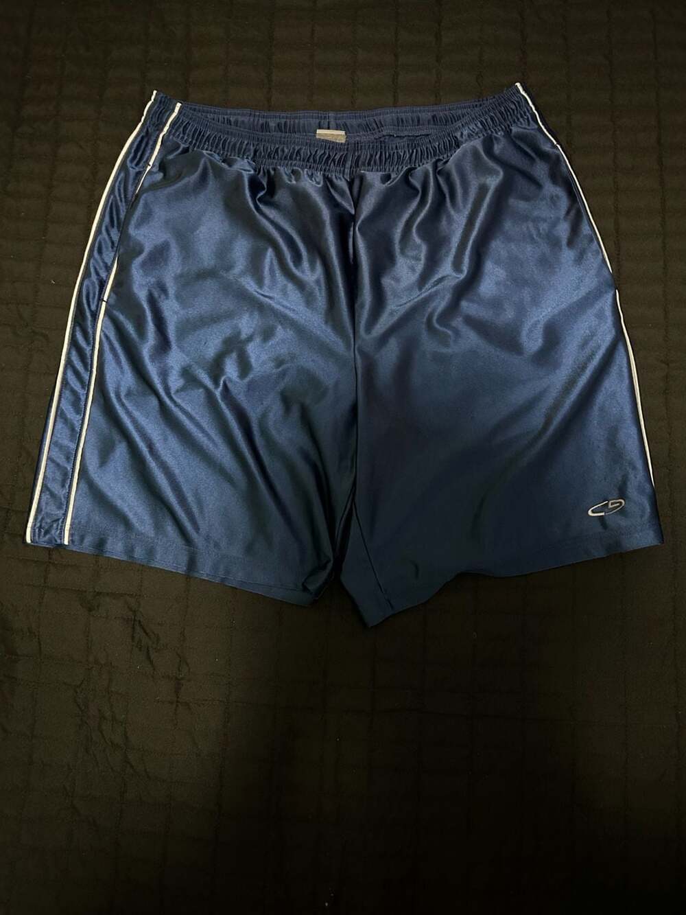 C9 by Champion Navy Blue Satin Shorts with Side Piping